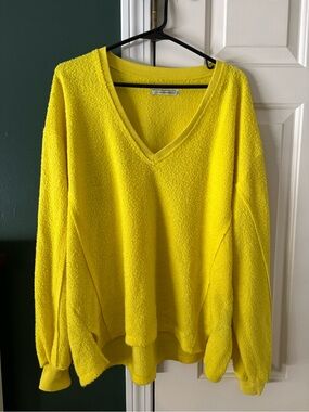 Urban Outfitters Bright Yellow V-Neck Sweater